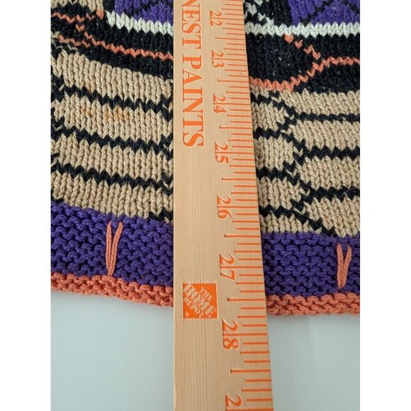 Alfonso Pozo for Globetrotter Hand Knit Cardigan Womens Size XL Tribal Ethnic - Picture 13 of 13